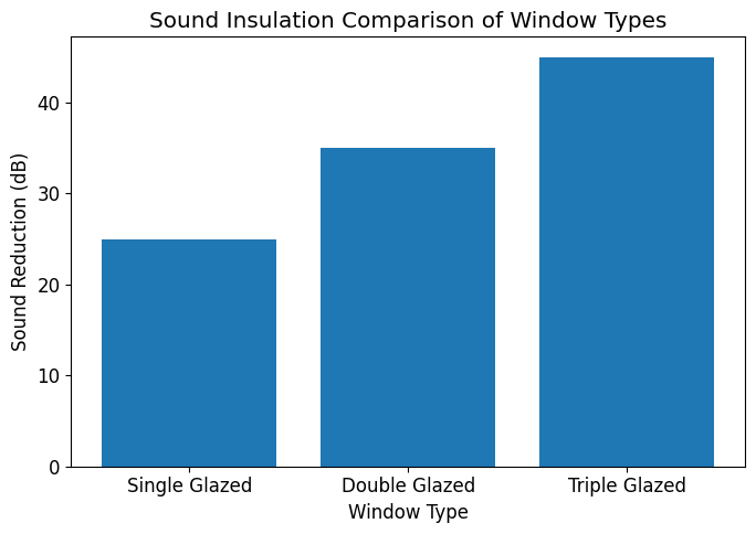 عملکرد پنجره سه‌ جداره در عایق صوتی
